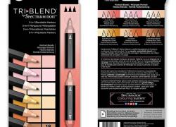 Алкохолни маркери TriBlend, комплект 6 Маркера с 18 Цвята - Портет